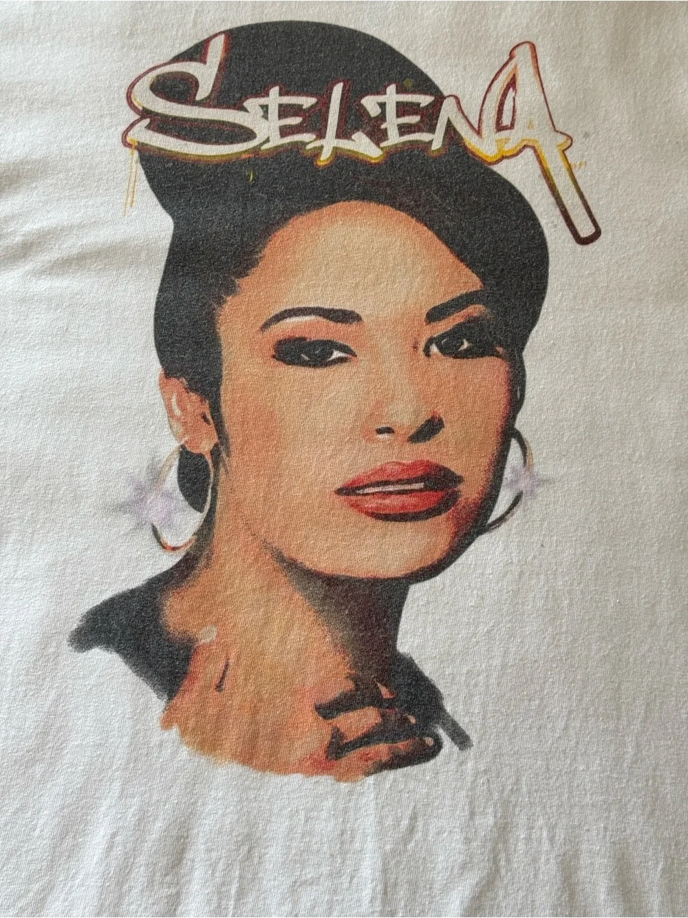 Selena Graphic Crewneck Tee - White - Picture 3 of 4